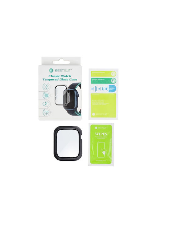 Bestsuit Plastikhülle mit Glas in Schwarz Farbe für Apple Watch 10 42 mm Bestsuit Plastikhülle mit Glas in Schwarz Farbe für Apple Watch 10 42 mm