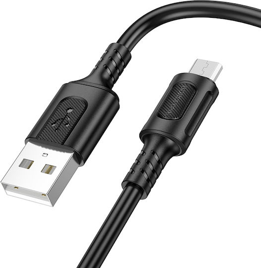 Borofone Редовна USB 2.0 до микро USB кабел Черен 1м 1бр