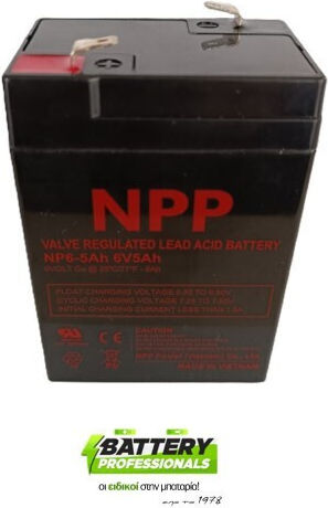 Npp NPP MK Μπαταρία UPS με Χωρητικότητα 5Ah και Τάση 6V 1τμχ