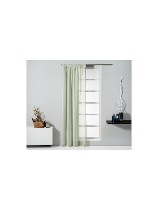 Easy Home Vorhang mit Bleistiftfalten Harmonica Grün 140x270cm