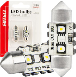 AMiO Λάμπες Αυτοκινήτου C5W Canbus LED 5500K Ψυ...