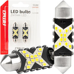 AMiO Λάμπες Αυτοκινήτου C5W Canbus LED 5500K Ψυ...