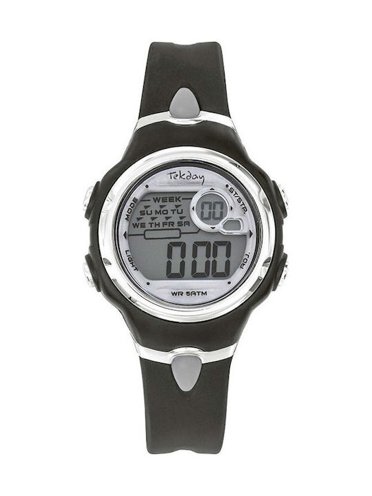Tekday Kids Digital Watch with Rubber/Plastic Strap Gray