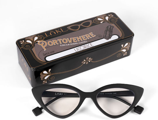 Loki Portovenere Damen Lesebrille +3.00 in Schwarz Farbe 42283