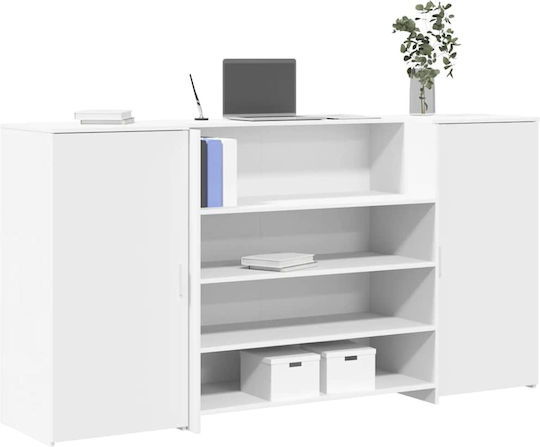 vidaXL Birou Receptie Profesional 200x50x103.5cm Cu Dulap