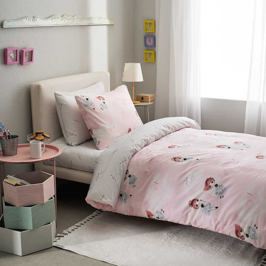 Vesta Home Cearșaf Single Cu elastic Bumbac Rozy 170x260cm