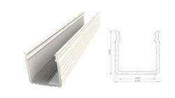 Alu Top Profile 16mm Painted White Dl 2020mm Max Tape Width 12mm