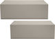 Wooden Display Stand Set/2 Ecru Rectangular L:120x80x46 S:110x70x40cm 1/box
