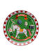 Tognana Christmas Platter Porcelain Green D31cm.
