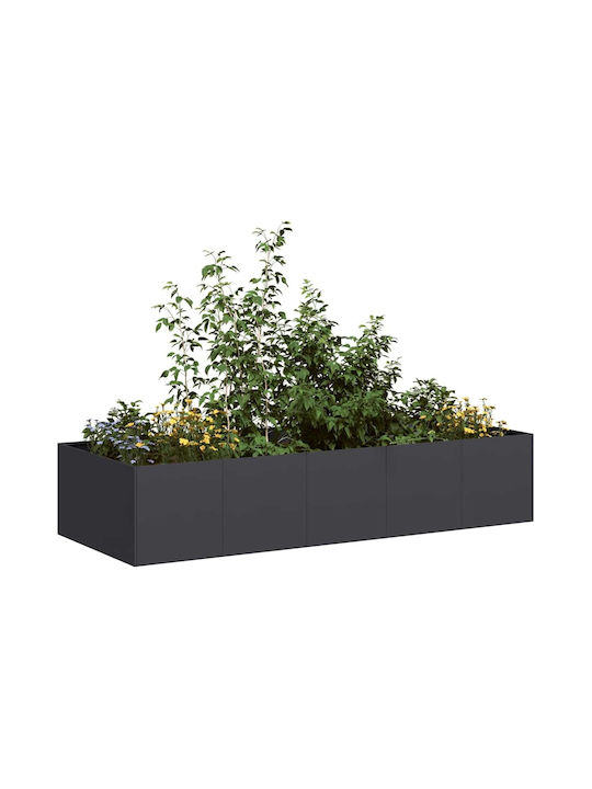 Vidaxl Pflanzkübel Schwarz 200x80x40 cm Stahl S...