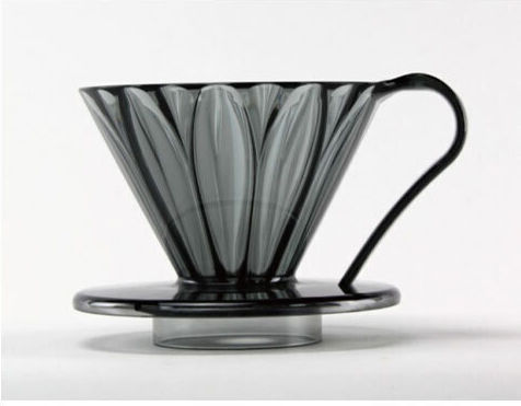 Picurător Tritan în formă de con de floare Cup4 Negru Transparent