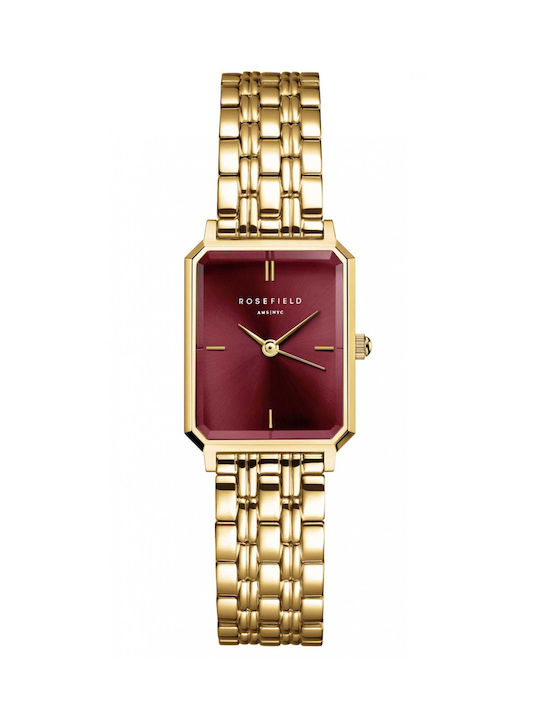 Rosefield Octagon Xs Damen Uhr mit Gold Metalla...