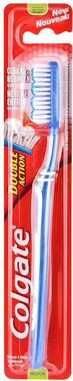 Colgate Double Action Manual Toothbrush Medium Light Blue 1pcs