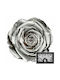 Παντοτινό Τριαντάφυλλο Metallic Silver White 6τμχ Fankon Flowers