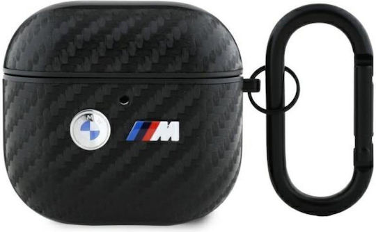 Bmw Carbon Double Metal Logo Airpods 4 Case Black