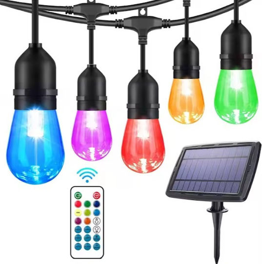 Κρεμαστό Ηλιακό Φωτιστικό Γιρλάντα RGB με Τηλεχειριστήριο
