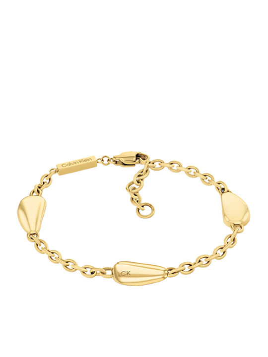 Calvin Klein Women's Steel Gold Plated Bracelet 18cm