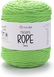 Yarnart Macrame Rope 5mm 802 Лайм Неон