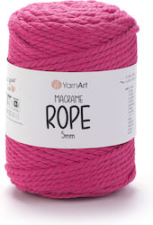 Yarnart Macrame Rope 5mm 803 Фуксия Неон