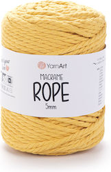 Yarnart Macrame Rope 5mm 764 Κίτρινο