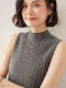 Women's Blouse Sleeveless Gray