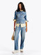 Layla High Waist Women's Jean Trousers in Slim Fit Medium Denim