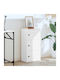 Living Room Display Cabinet Made of White Particle Board 40x24x77cm