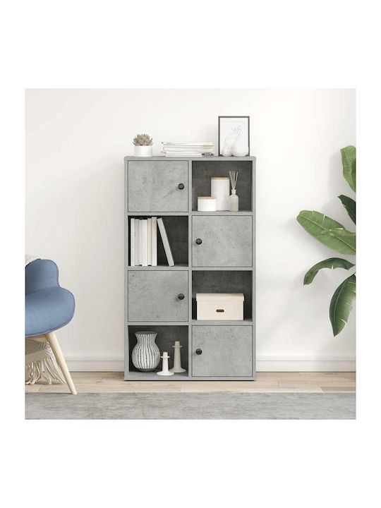 Bookcase Grey Concrete 60x24x101.5cm