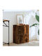 Living Room Display Cabinet Made of Particle Board Smoky Oak 40x24x52cm