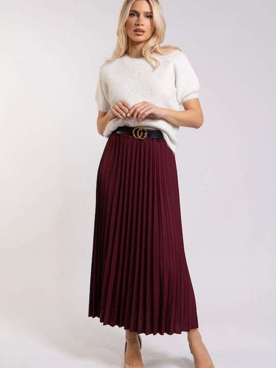 BelleFille Pleated Skirt BORDO