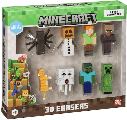 3d Eraser Set Minecraft Mc4070b 8 Pieces