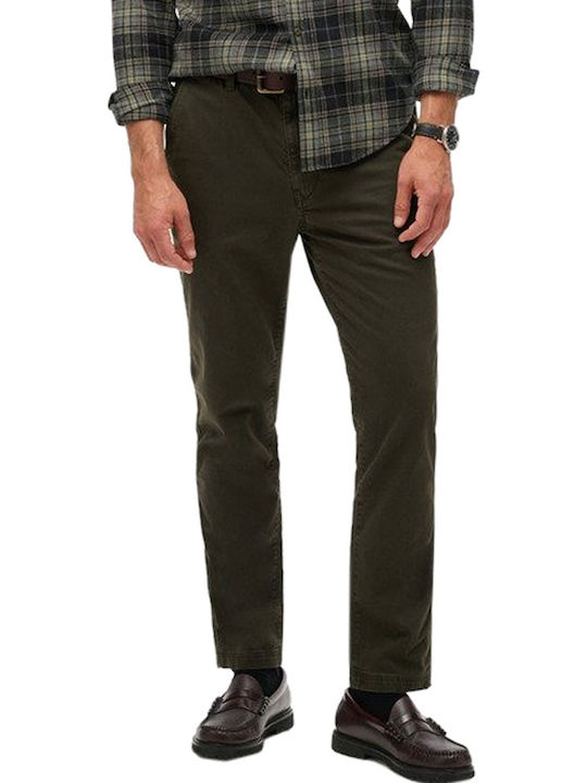 Superdry Παντελόνι Chino Dark Grey Green