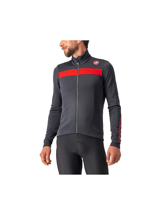 Castelli Tricou De Ciclism Mânecă Lungă Pentru Bărbați Gri
