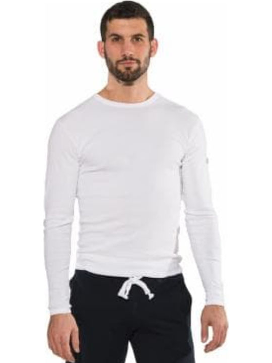 Tricou De Corp Pentru Bărbați Mânecă Lungă Alb 32/876/M.M.WHITE