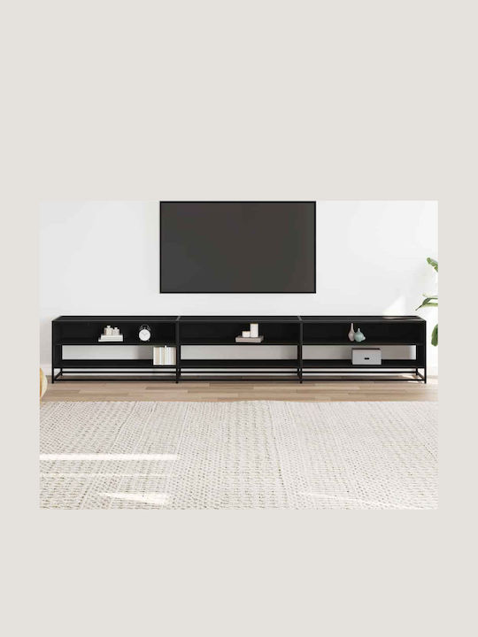 Stand TV Din Metal Și Lemn Negru L270xA40xÎ46cm