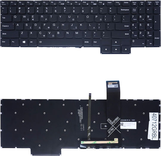 Greek Laptop Keyboard Lenovo Legion 5 15imh05 15arh05h Y7000 R7000 2020 5cb1c14968 5cb1c14969 5cb1c14962 Sn21h39059 Gr No Frame Backlight Black Code 40712grbl