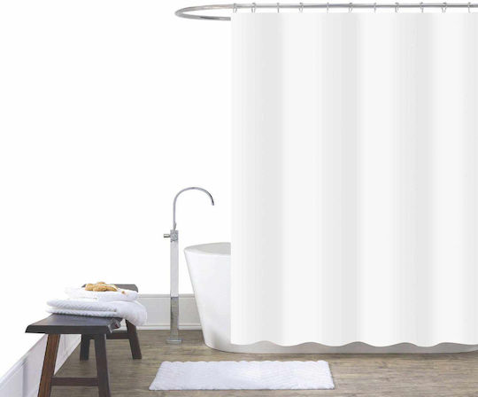 Chios Hellas Duschvorhang Stoff 180x200cm White
