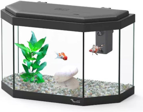 Aquatlantis Athens Fish Aquarium Capacity 15lt with Lighting, Filter and 40x20x26.5cm Black