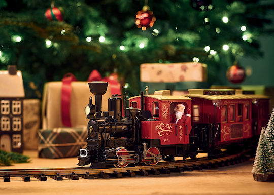Christmas Train Starter Kit Сет с Влакче със Светлина и Дим за Над 2 години+ Години