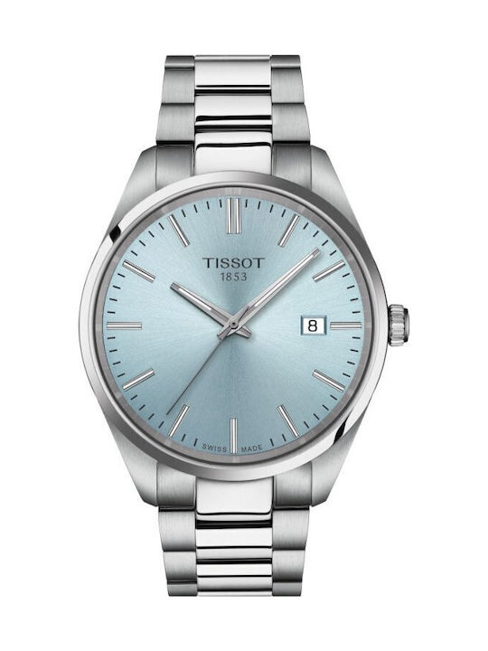 Tissot Pr 100 Мъжки Часовник 40 мм На Батерия със Сребърна Метална Гривна