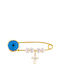 Margaritari Child Safety Pin made of Gold 14K with Cross