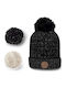 Beanie Unisex Fleece Beanie Knitted in Black color