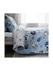 Vesta Home Single Cotton Fitted Sheet Apollo Blue 170x260cm