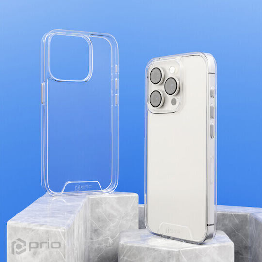 Prio Protective Cover Silicone Transparent Back Cover for iPhone 16 Pro