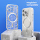 Prio Elegant Magsafe Silicone Back Cover Silver for iPhone 16 Pro Max
