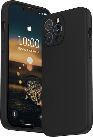 Umschlag Rückseite Silikon Schwarz (iPhone 13 Pro Max)