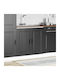 Kalmar Dulap pentru Chiuvetă Negru 80x46x81.5buc