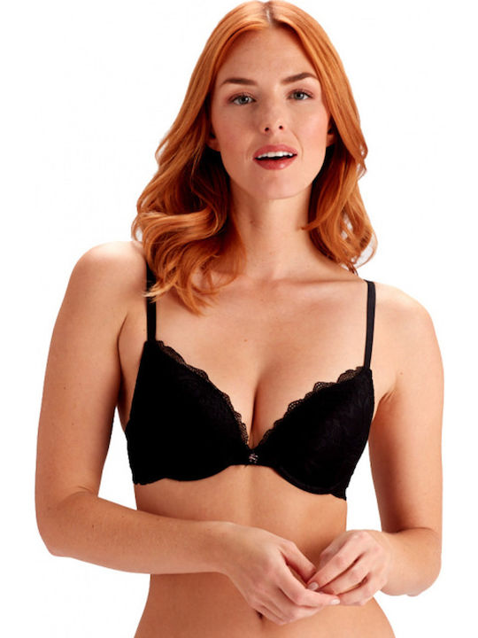 Pretty Polly Μαύρο Minimizer Σουτιέν με Μπανέλες