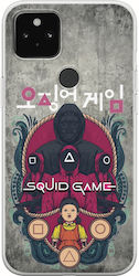 Прозрачен силиконов калъф Squid Game за Google Pixel 5 от гъвкав TPU Прозрачен силиконов калъф Squid Game за Google Pixel 5 от гъвкав TPU