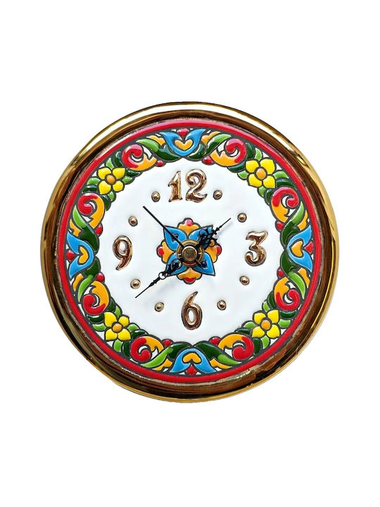 Clock Wall Clock Ceramic Gold